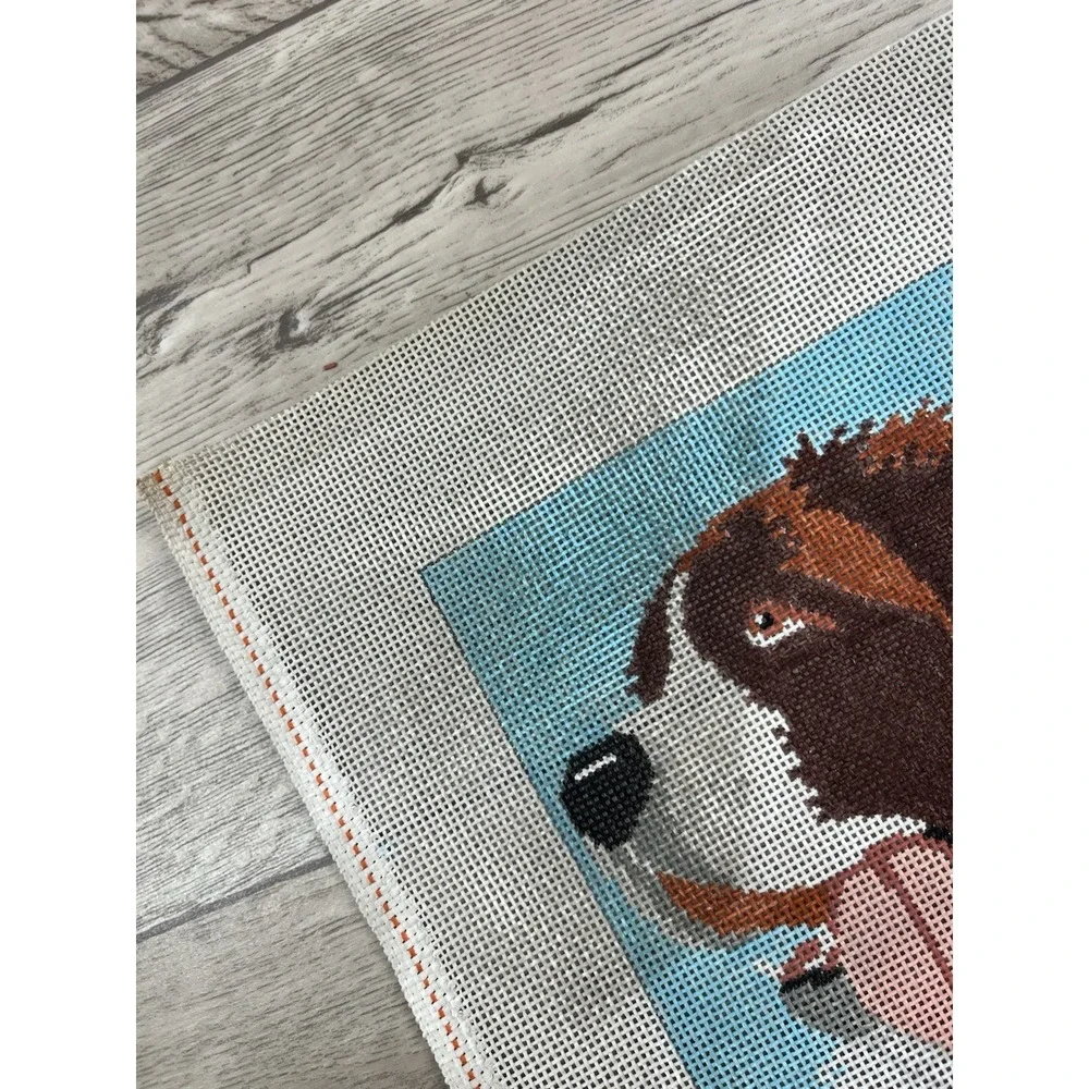 Cat's Cradle Handpainted Needlepoint Canvas Saint‎ Bernard Dog Alpine Mastiff